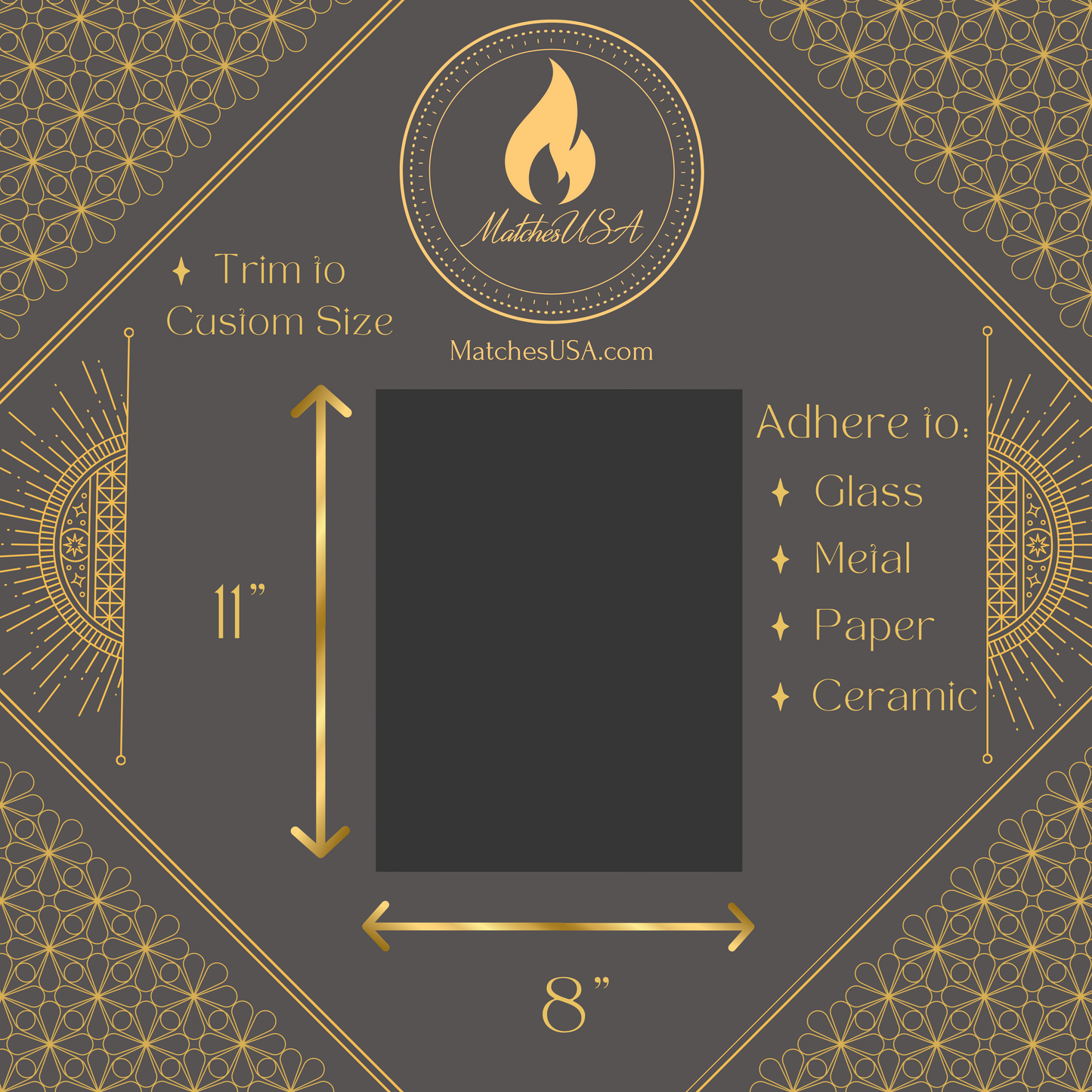 Adhesive Match Striker Paper Sheets (8.5x11")