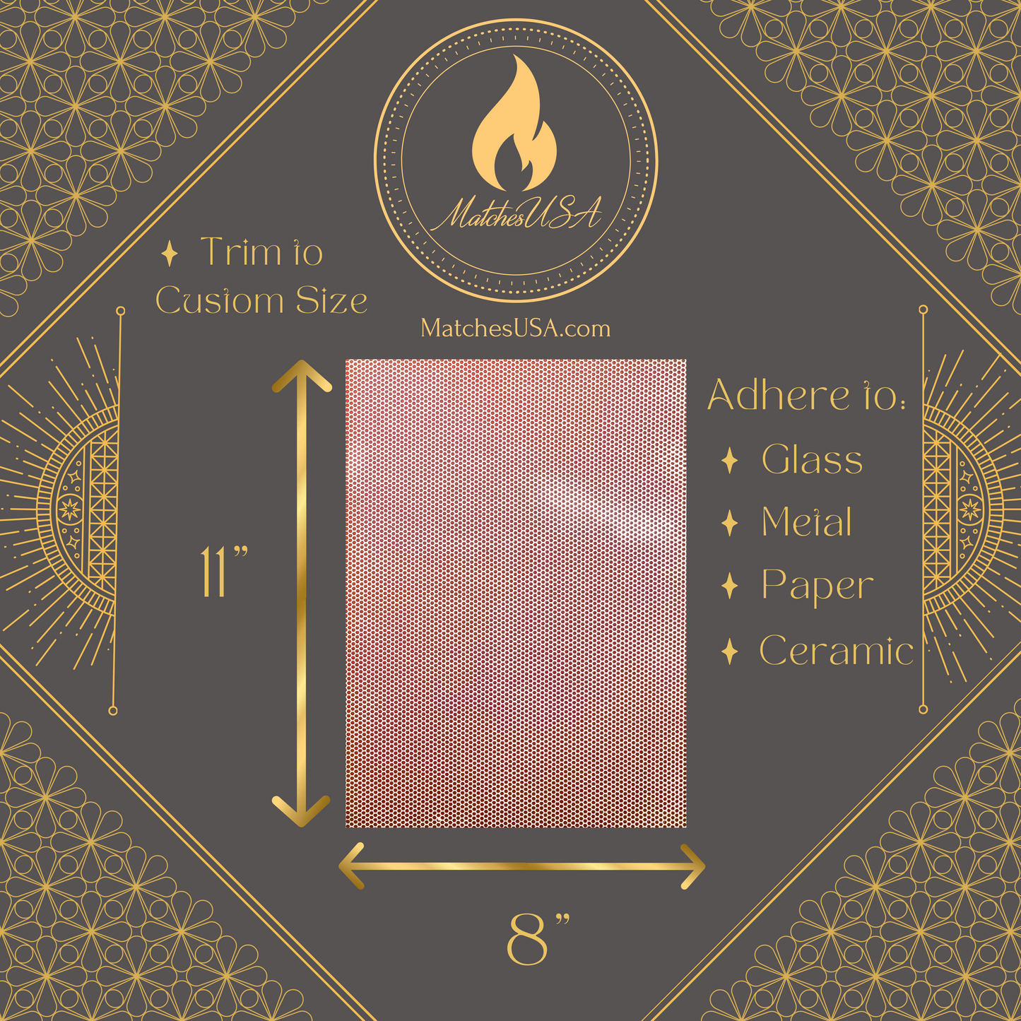Adhesive Match Striker Paper Sheets (8.5x11")
