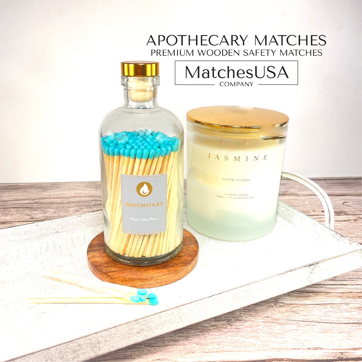 Large Gold Top Bottle of Matches