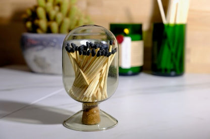 Glass Cloches With Matches