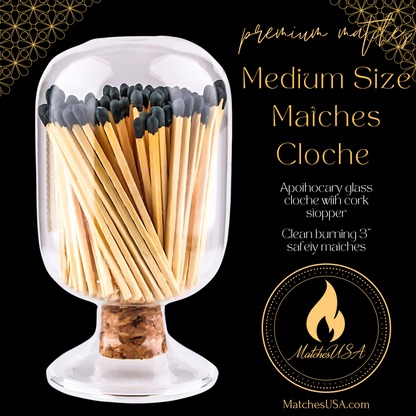 Glass Cloches With Matches